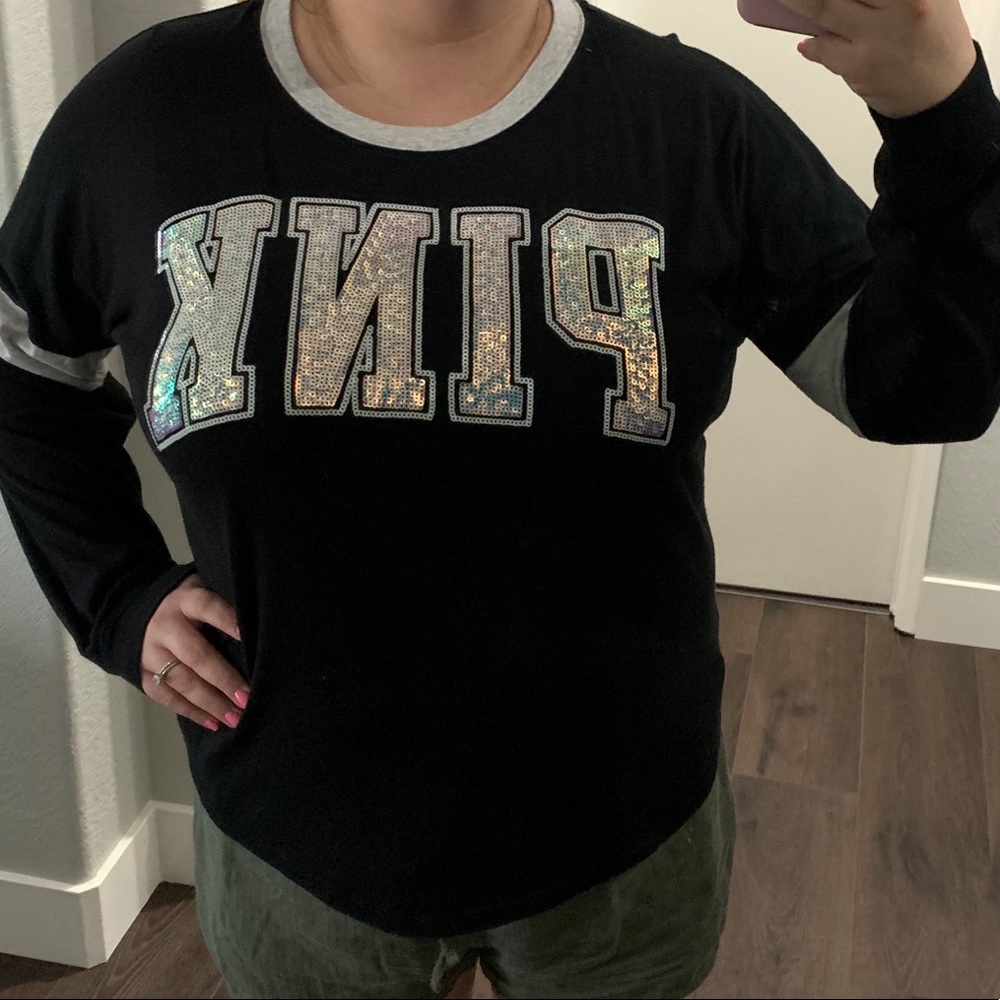 | VS PINK |   NWOT - Iridescent Logo Long Sleeve